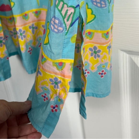 Vintage 90s Done (Ken Done) Art & Design dress, floral, lightweight, sz S - Picture 6 of 7